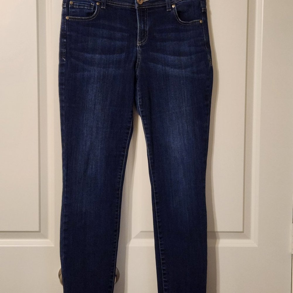 INC International Concepts Skinny Leg jeans,  dark,  size 6 curvy fit